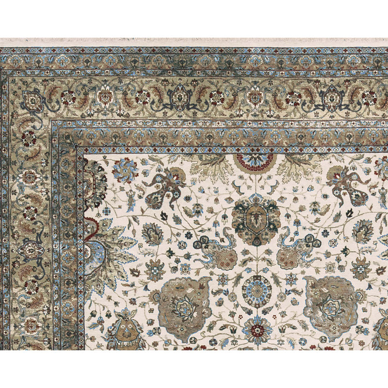 Kashan Wool Oriental Area Rug