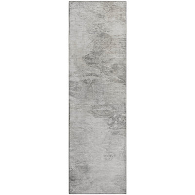 Tapis argent de qualité supérieure lavable à la machine Cerrito AMF592
