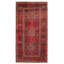 Tapis rouge en laine style années 1990 3 pi 2 po x 6 pi 1 po Melis