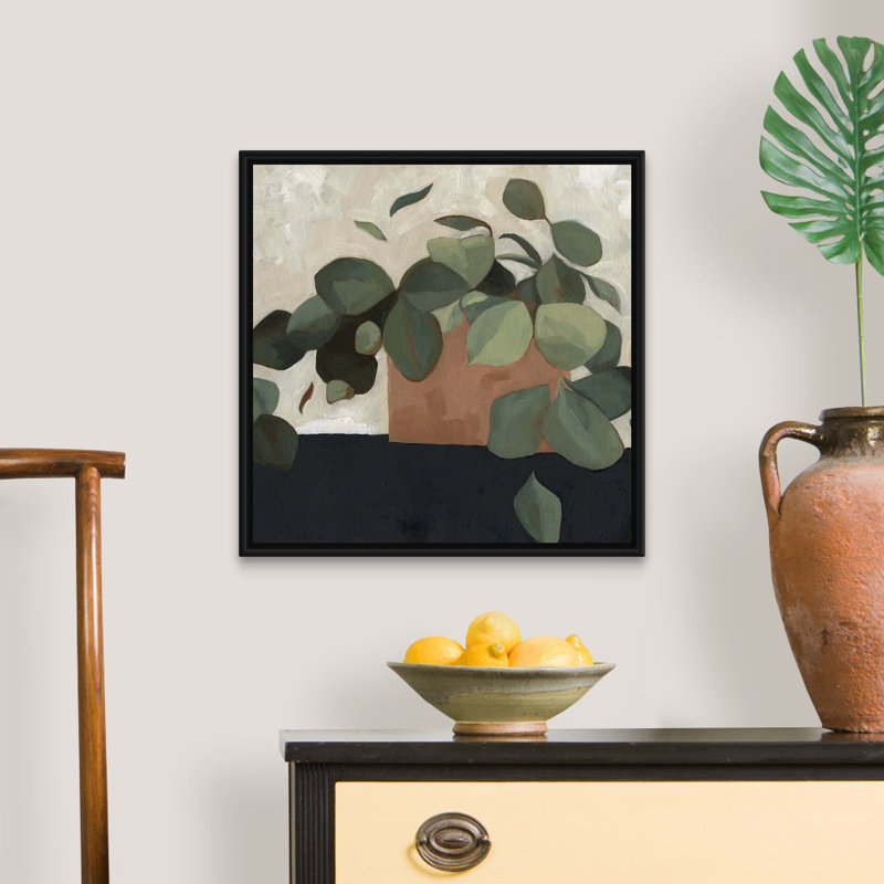 Jade Hoya II, art mural sur toile, Toile avec cadre noir, H 22 po x l 22 po
