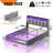 Upholstered Bed Frame With Drawers With Storage Headboard,Charging Station LED Light-1691856180-1691856182