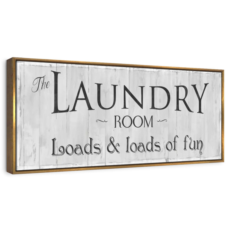 Loads Of Fun Wall Sign, Floating Frame Gold, 43" X 15"