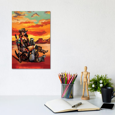 " Tequila Sunrise Badger " by The Whiskey Ginger Painting Print