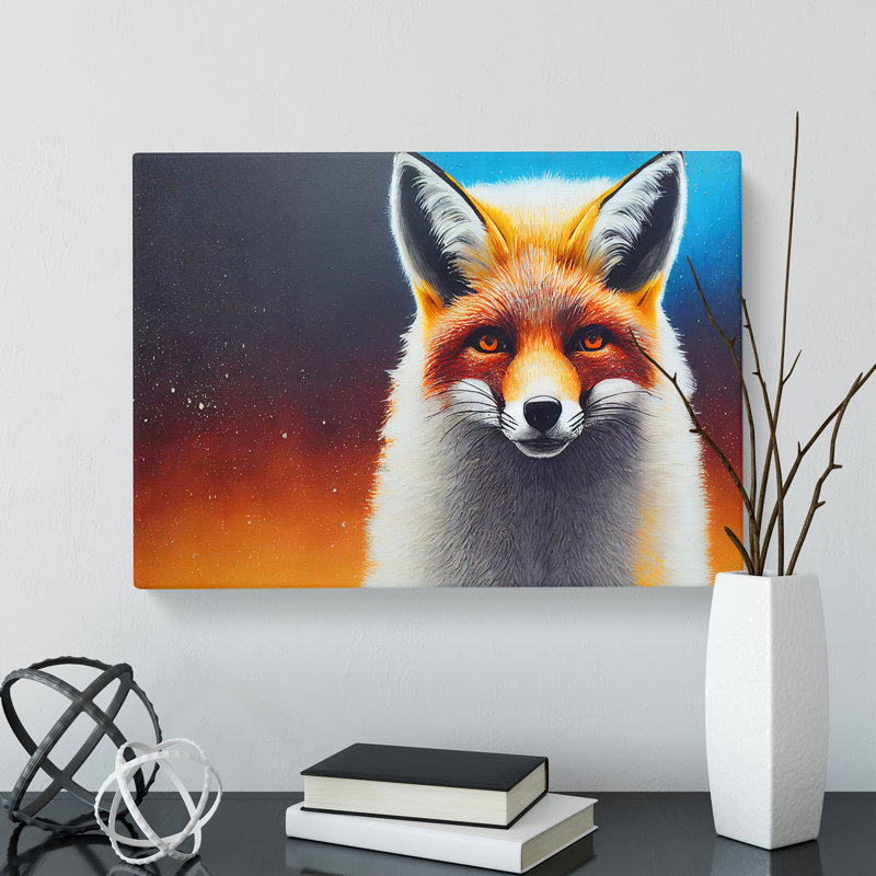 Welcoming Fox - Wrapped Canvas, 50cm H x 76cm W x 3cm D