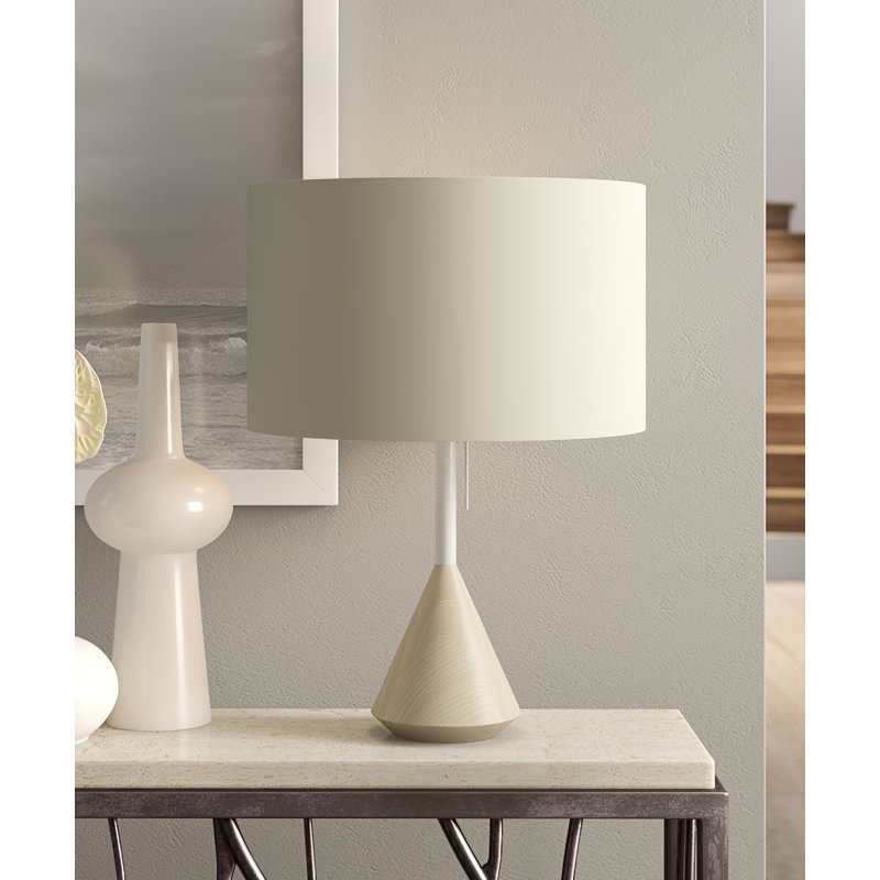 Flask Table Lamp, Whitewashed Ash