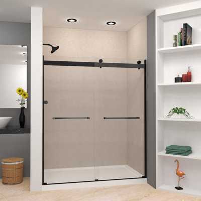 56 - 60" W x 70" H TruMotion® Technology Frameless Shower Door