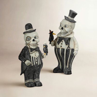 Lichter 2-Piece Halloween Skeleton Figurine Set
