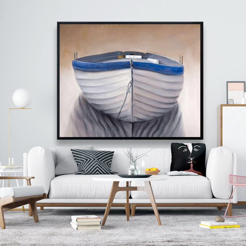 Canoe Boat Print On Canvas
