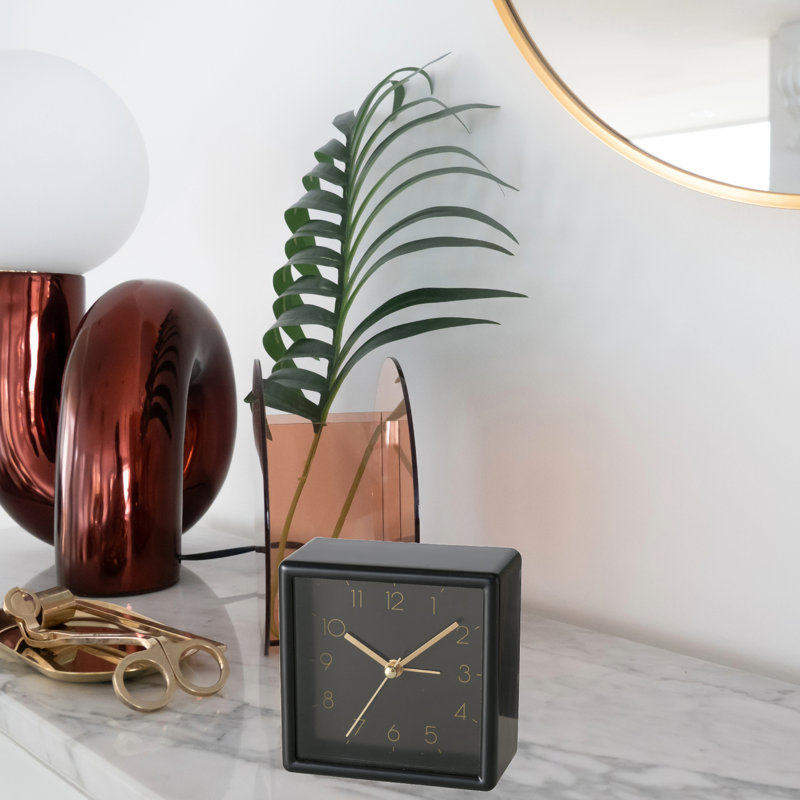 Réveille-matin Mid-Century noir