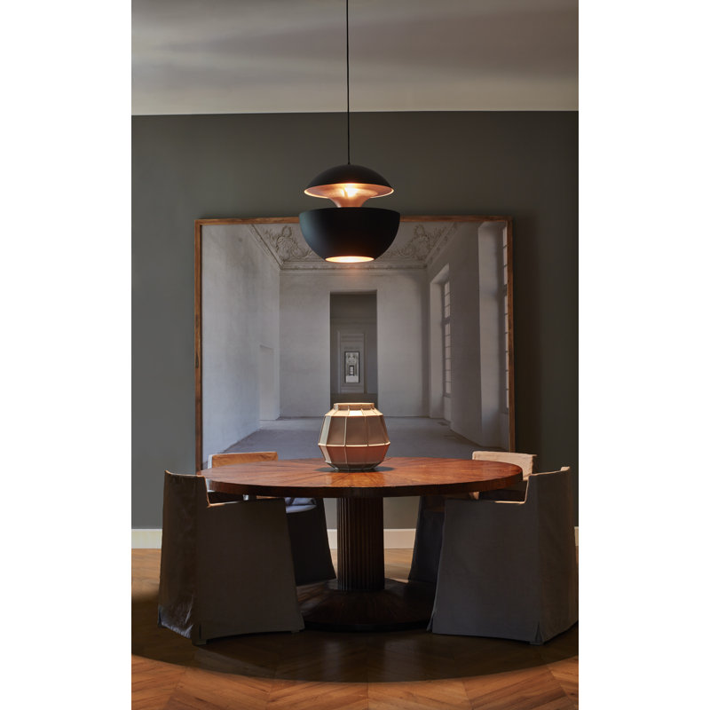 Here Comes The Sun 1 - Light Pendant, 13.78" H x 13.78" W x 13.78" D, Black/Copper