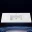  48 po X P 22 po D Comptoir de meuble-lavabo rectangulaire blanc à surface solide avec comptoir épais