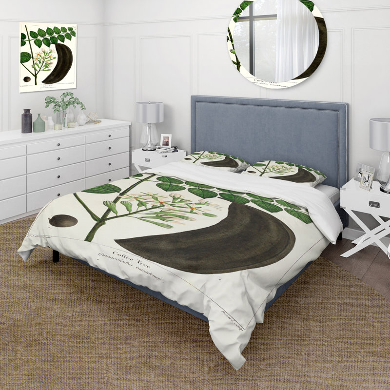 Ensemble de housse de couette traditionnel Vintage Plant Life IX - microfibre de polyester
