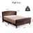 Velvet Upholstered  Bed  with Wingback Headboard-1987845051