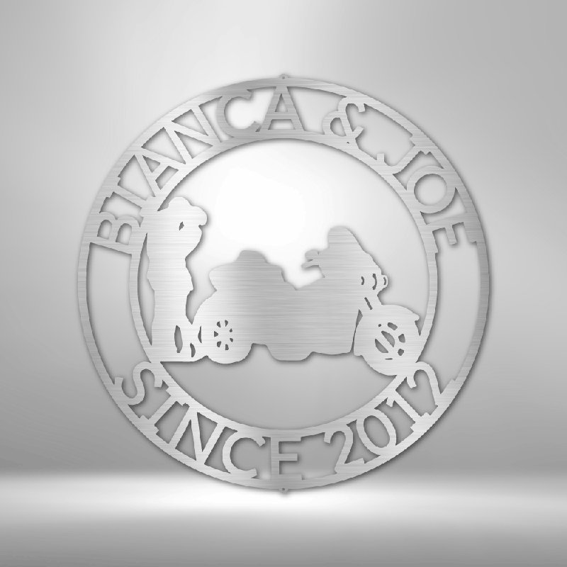Plaque décorative personnalisée en acier 2 pièces, H 14,25 po x l 14,5 po x P 0,5 po, Oui, Argent argent