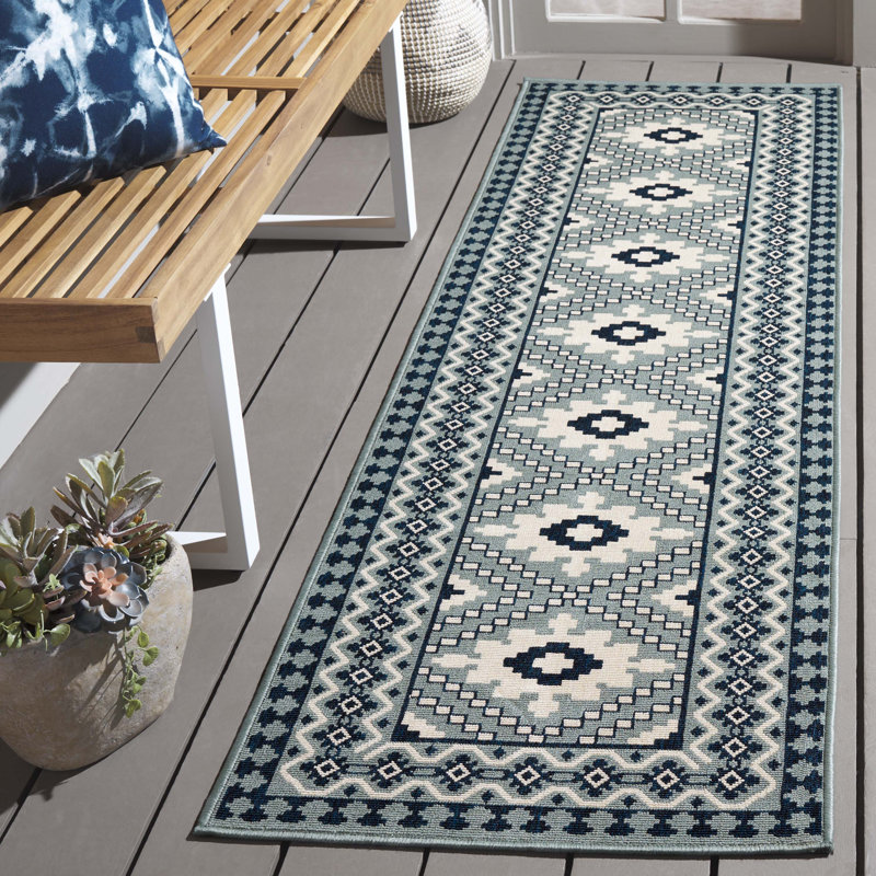 Tapis d'intérieur / extérieur Northpoint Veranda Performance Southwestern, Tapis de couloir 2 pi 3 po x 8 pi