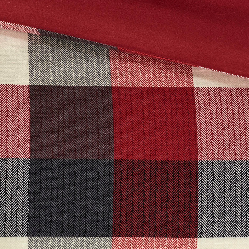 Housse de couette multicolore à chevrons pour un look de chambre à coucher très moderne, Rouge / Noir