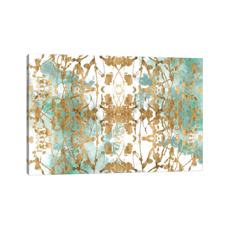Verdant Mirror II by Jennifer Goldberger - Wrapped Canvas Painting, 20.32 cm H x 30.48 cm W