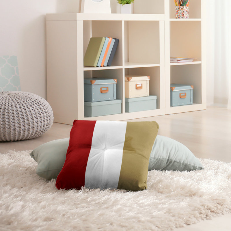  Coussin de sol touffeté, 26 po x 26 po, Blanc