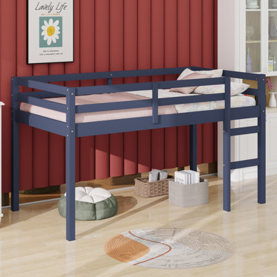 Space-Saving Loft Bed Featuring Easy-Climb Ladder and Safety Rails