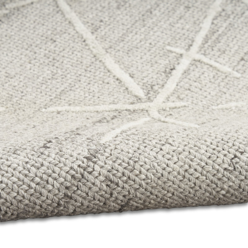 Calvin Klein CK044 Wander 9'9" x 13'9" Ivory Grey Modern Indoor Rug, Ivory, Rectangle 9'9" x 13'9"