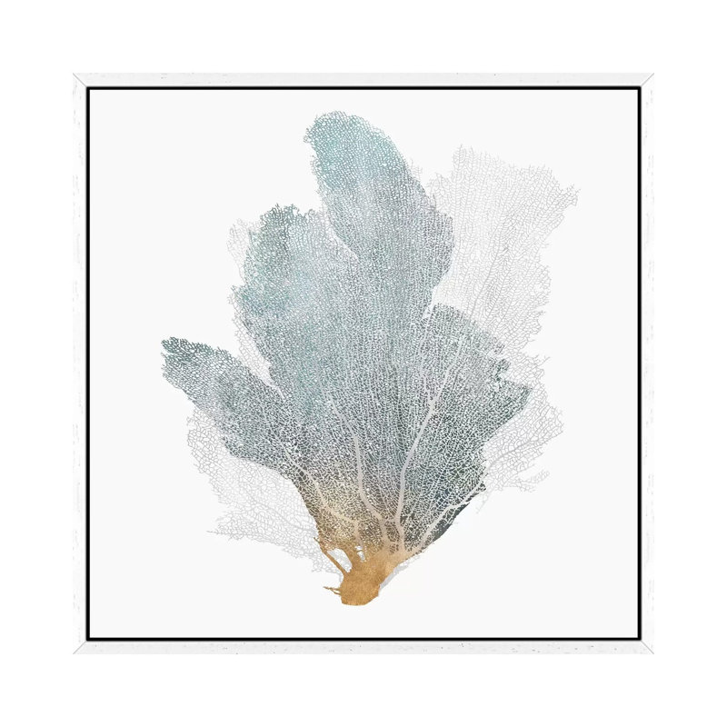 Delicate Coral II by Isabelle Z - Print on Canvas, White Framed, 93.98 cm H x 93.98 cm W