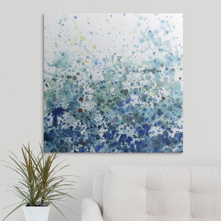 «Speckled Sea II» par Megan Meagher, reproduction d'art, H 30 po x l 30 po x P 1,5 po, Toile
