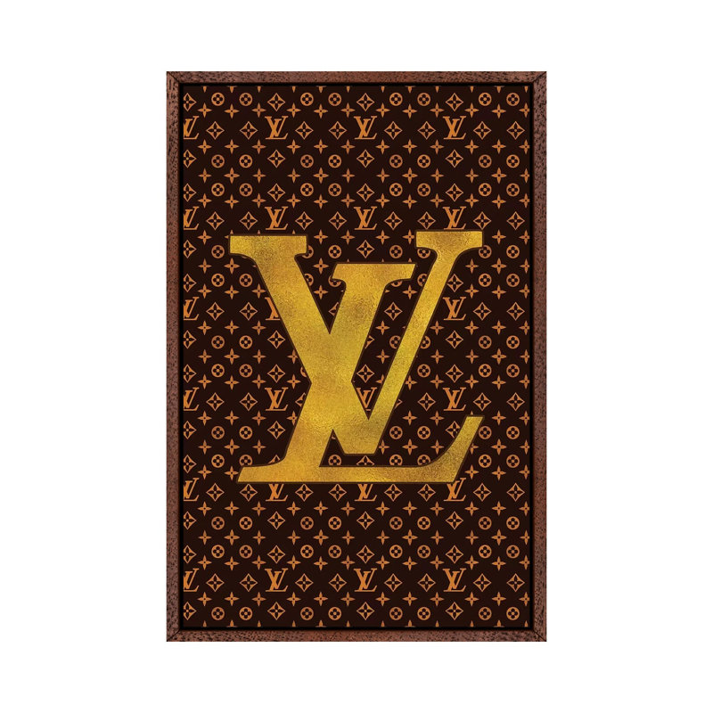 LV Fashion III by Pomaikai Barron - Print on Canvas, 101.6 cm H x 66.04 cm W, Brown Framed