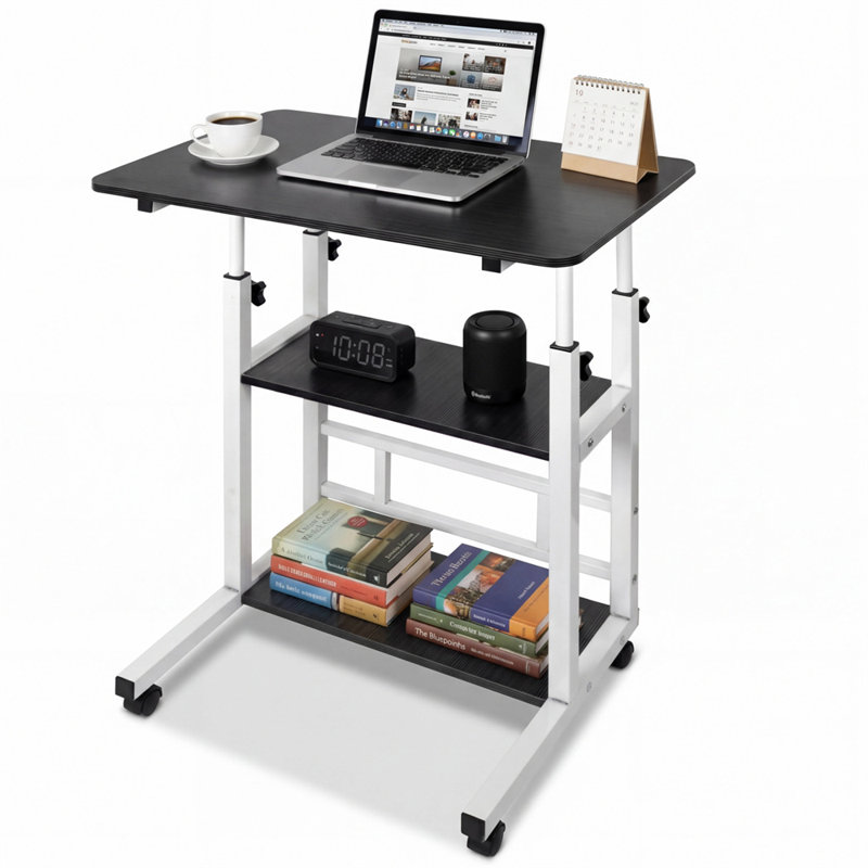 Height Adjustable Laptop Desk with Wheels