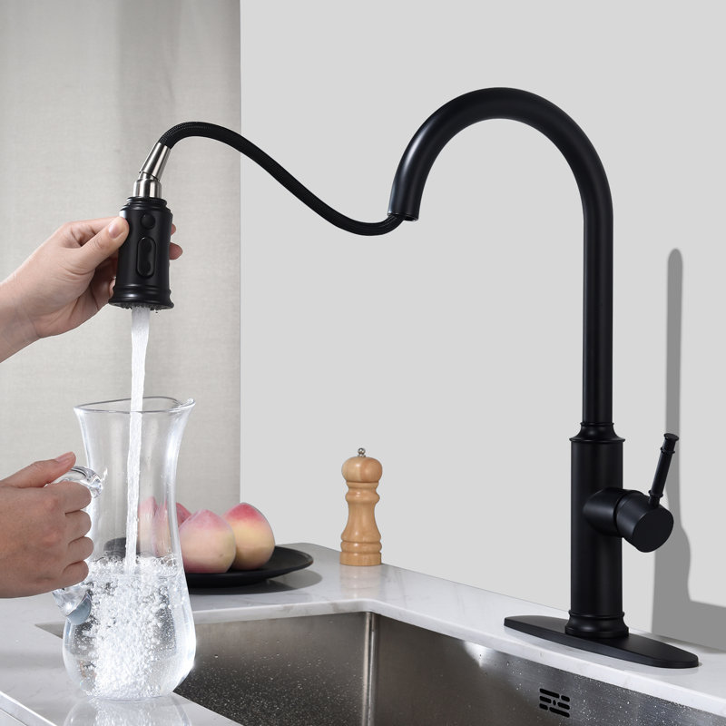 Robinet de cuisine rétractable à poignée simple