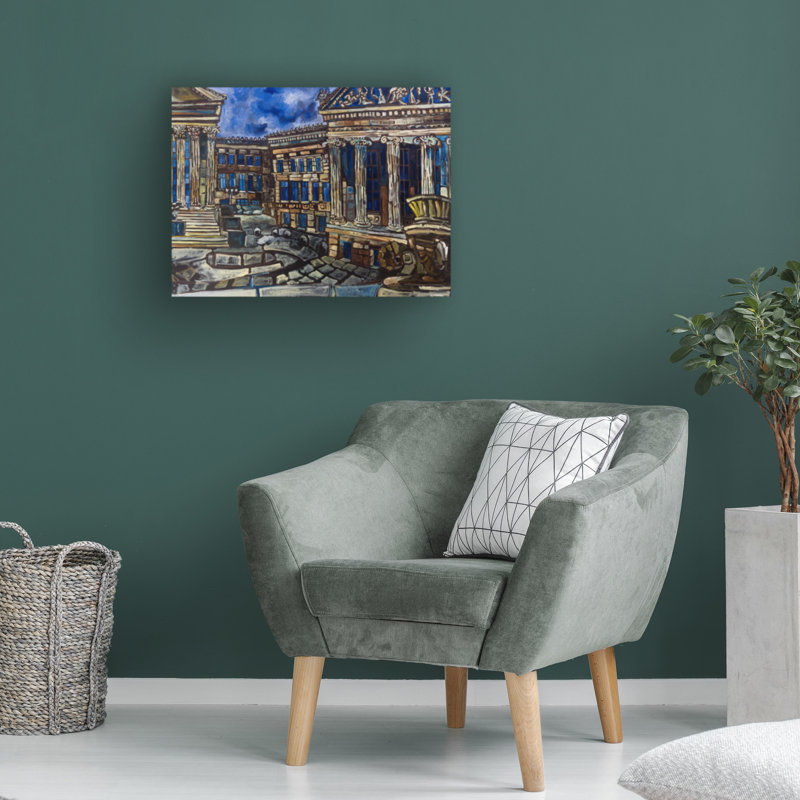 "Le musée d'art" sur toile, H 24 po x l 32 po