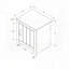 Two-Toned Accent Table with Storage Cabinet – Beige and Dark Oak Laminate