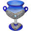 Antique Handmade Blue Moroccan Inlaid Glass Accent