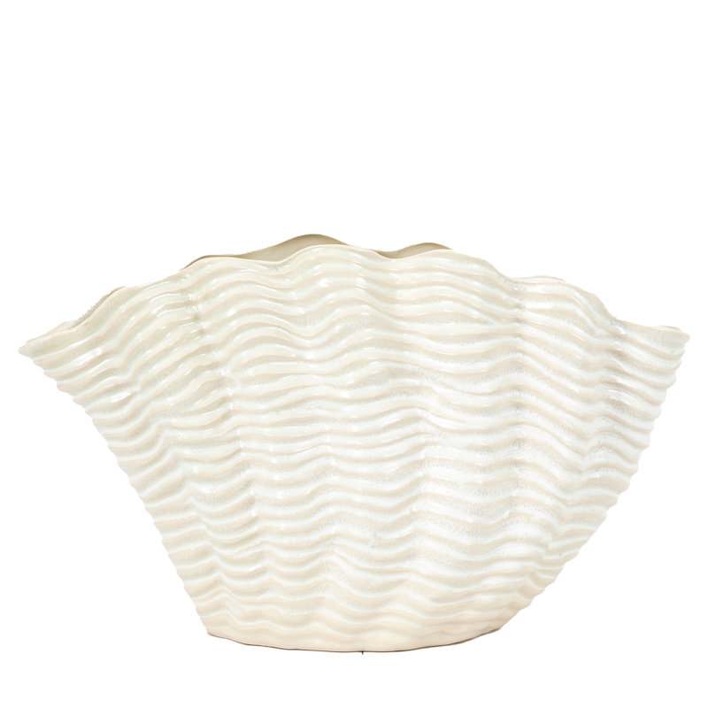 Scribner Stoneware Table Vase, 22.5cm H x 37cm W x 16.5cm D