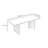 Modern White Rectangular Rock Slab Dining Table-357874950