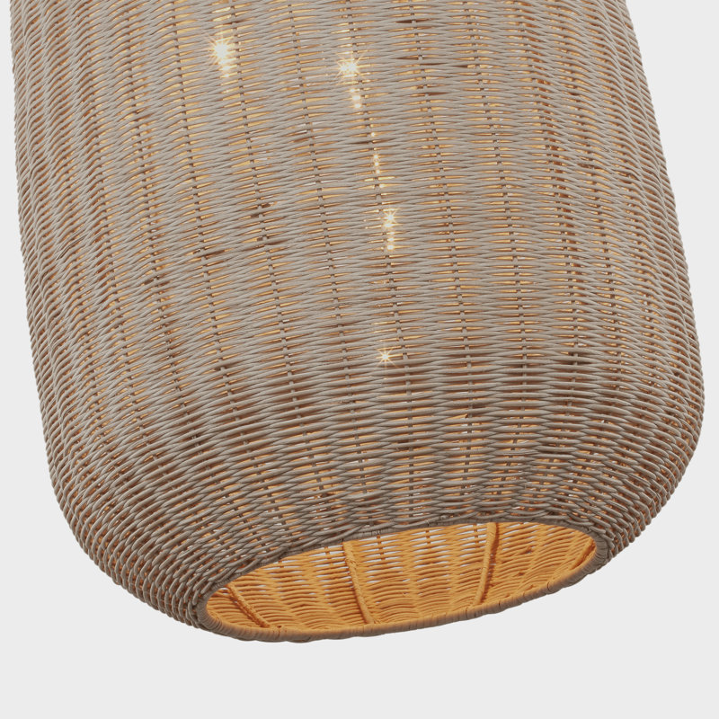 Kokomo Pendant by Chapman & Myers, 44.25" H x 20" W x 20" D, Ash, 81 cm H x 122 cm W
