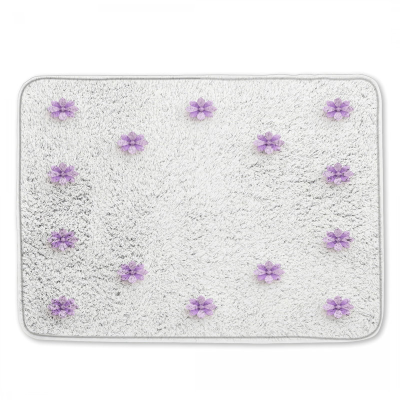 Tapis de bain lilas, L 24 po x L 17 po