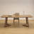 Brown Rectangular Solid Wood Dining Table-2145714591