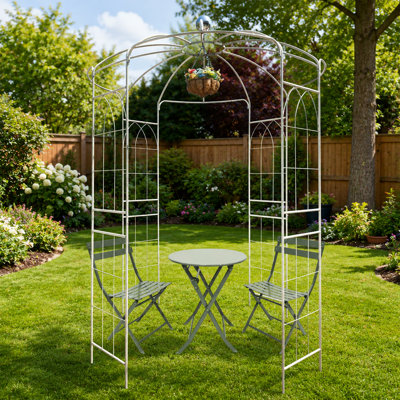 Metal Garden Arch Arbor for Climbing Plants Wedding Ceremony Outdoor Decor