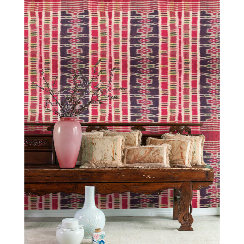 World Of Fabrics Ikat Wallpaper Roll