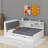 Platform Bed With Trundle, Shelves And Storage Headboard-275879720-275879727