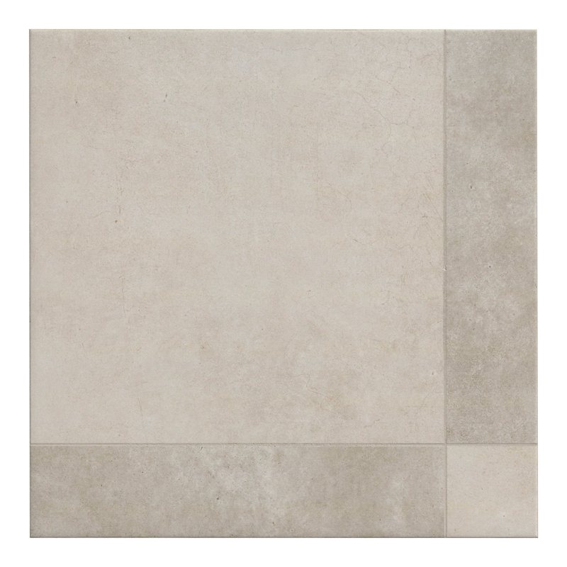 Carrelage de sol et de mur en porcelaine à carreaux aspect pierre calcaire mat 17 po x 17 po Ostra, Ostra