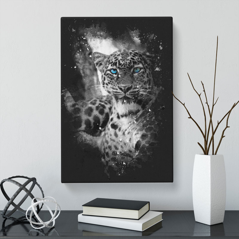 Bright Eyed Leopard - Wrapped Canvas, 60cm H x 40cm W x 3cm D