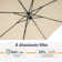 132'' Cantilever Umbrella with a Base
