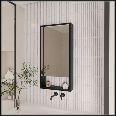 Pharmacie rectangulaire avec miroir