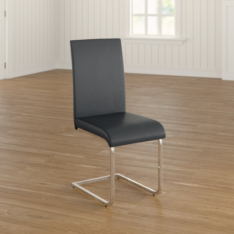 Upholstered Dining Chair, Black, 1