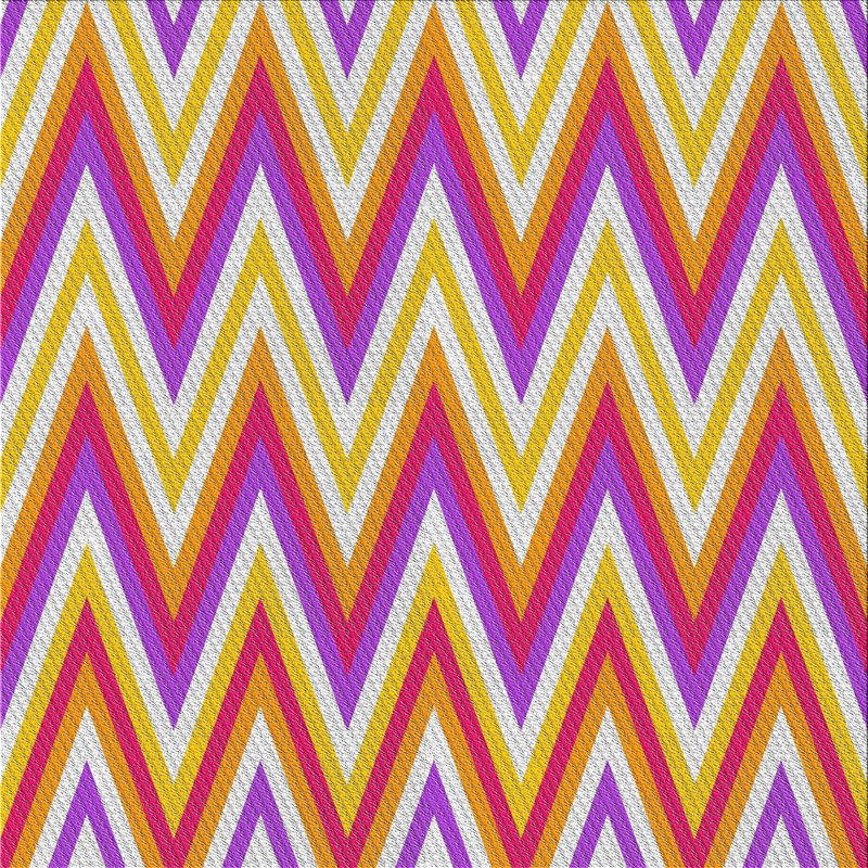 Tapis jaune à chevrons Siler, Carré 6 pi