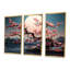 «Pink Cherry Blossom Twilight», art mural paysage romantique au Japon-374559069-374559070