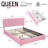 Huntsville 4-Drawer Velvet Upholstered Platform Bed-242197127-245840168