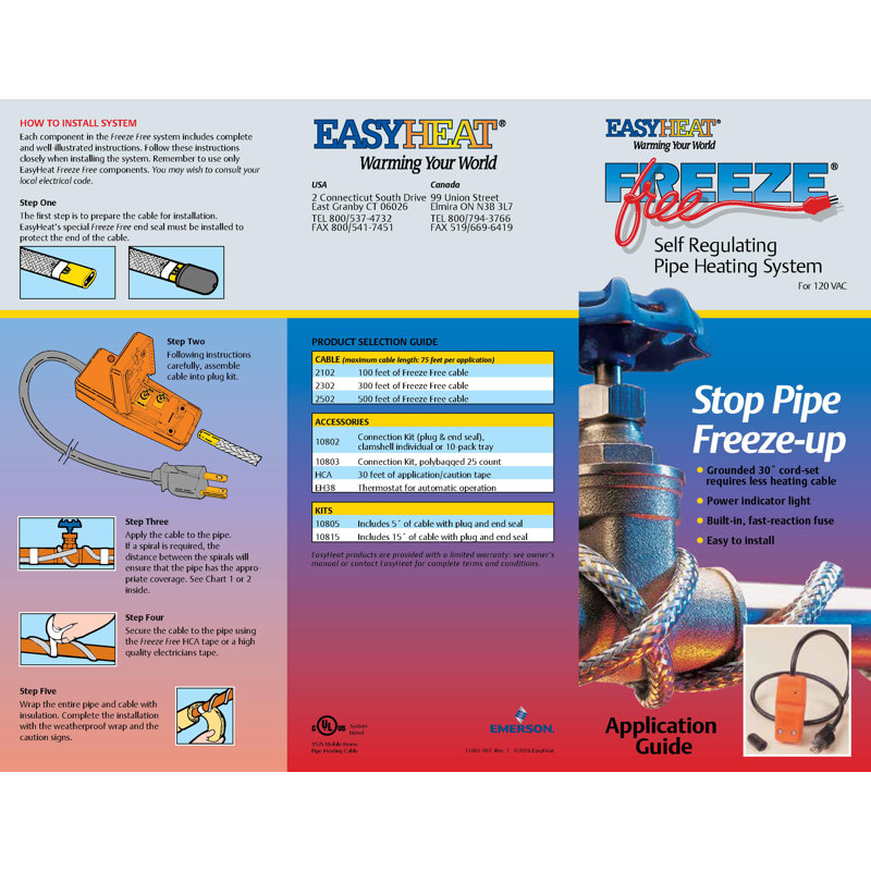 EasyHeat Heating Cable, 6" H x 12" W x 10.6" D