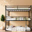 Lits triples gain de place, cadre convertible moderne en acier noir pour la maison
